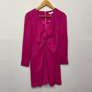 NWT Parker Women Long Sleeve Dress Size Medium Dark Azalea M243 -5